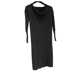 Ann Taylor Cowl Neck Drop Waist Sweater Dress Size Medium